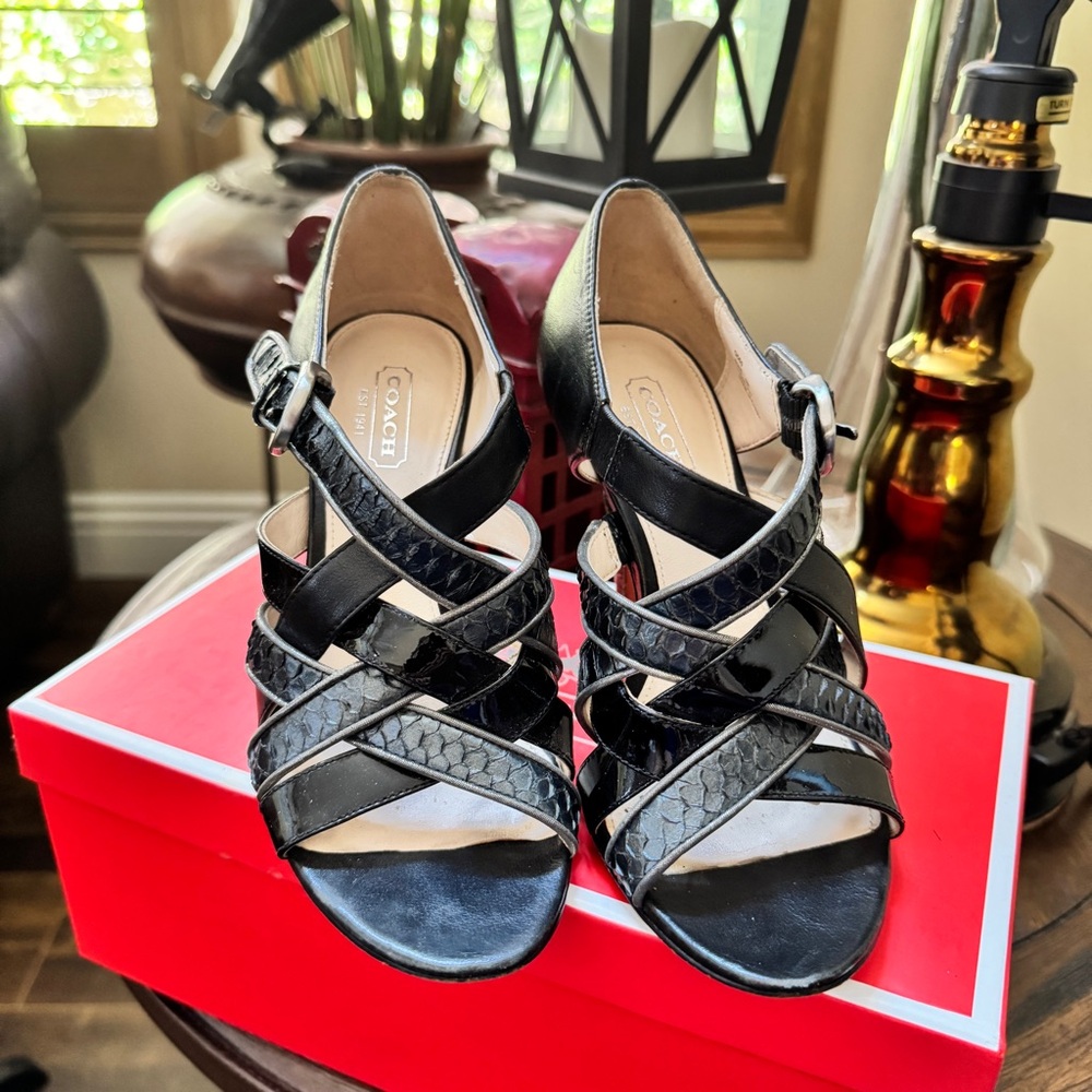“COACH” 💯% Authentic Evie Strappy High Heels